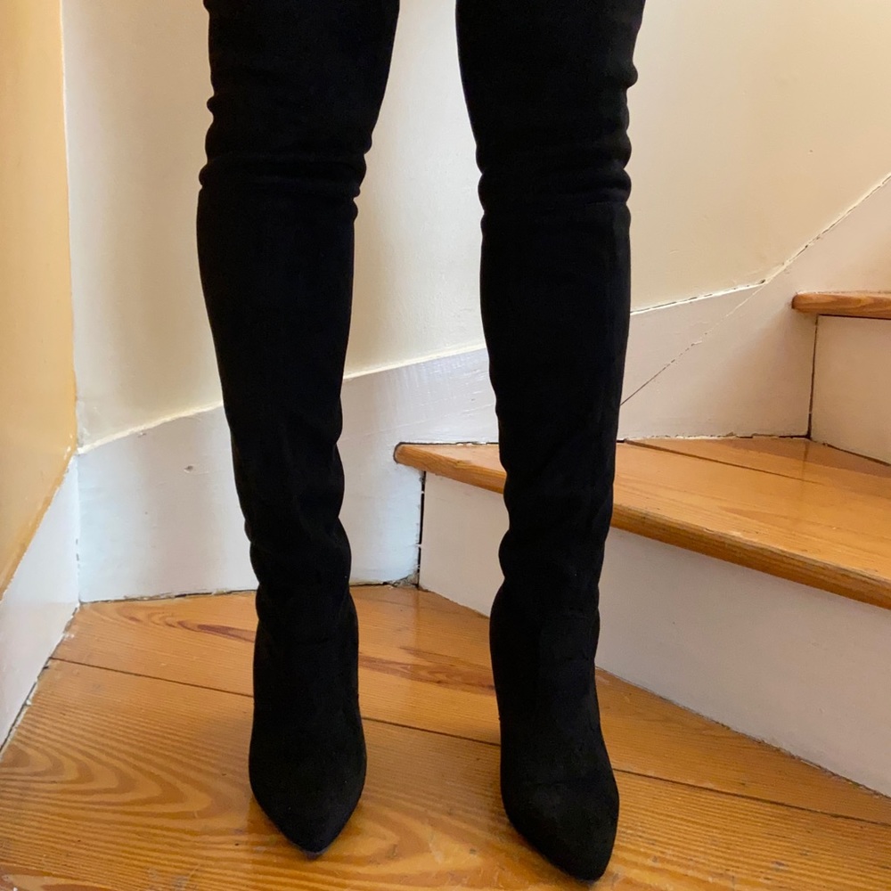 Over the Knee Black Boots